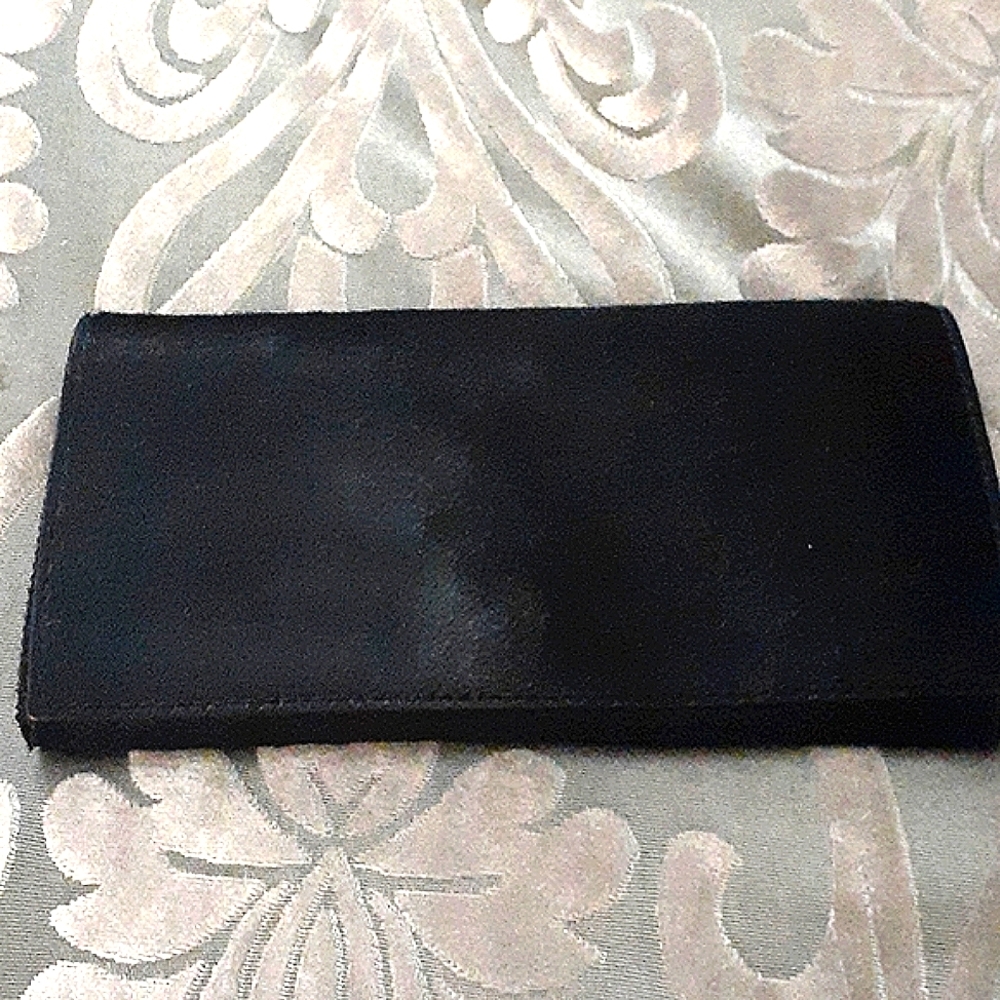 Donna Karan black pony clutch